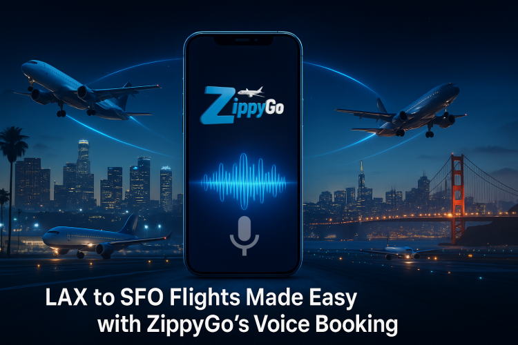 LAX to SFO flights made easy with ZippyGo — AI voice flight booking app for fast, hands-free travel between Los Angeles and San Francisco.